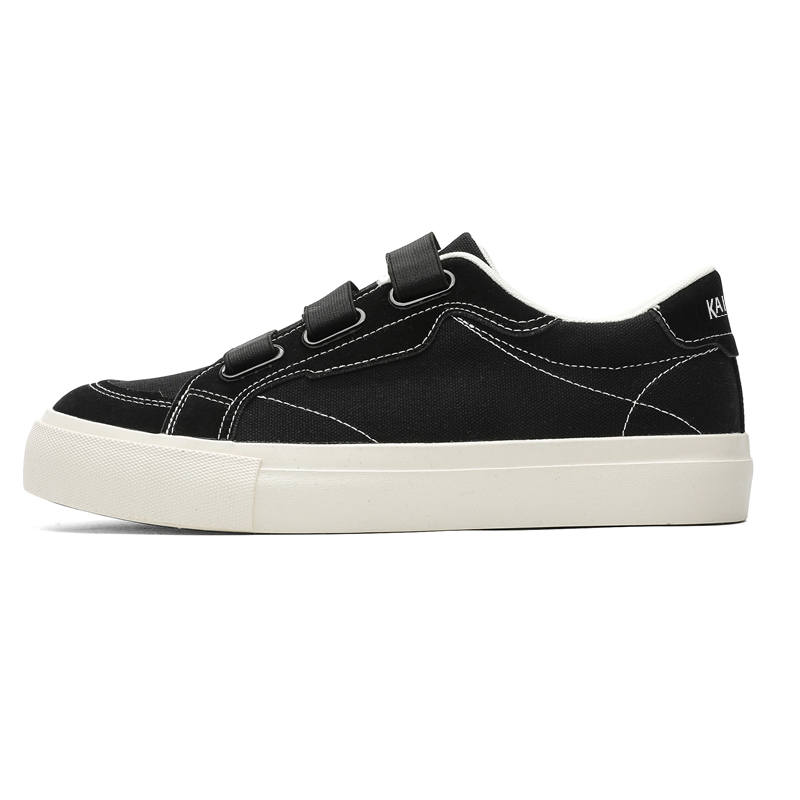 KAISER Canvas Shoes Men's Low Top Black/Burgundy/Blue