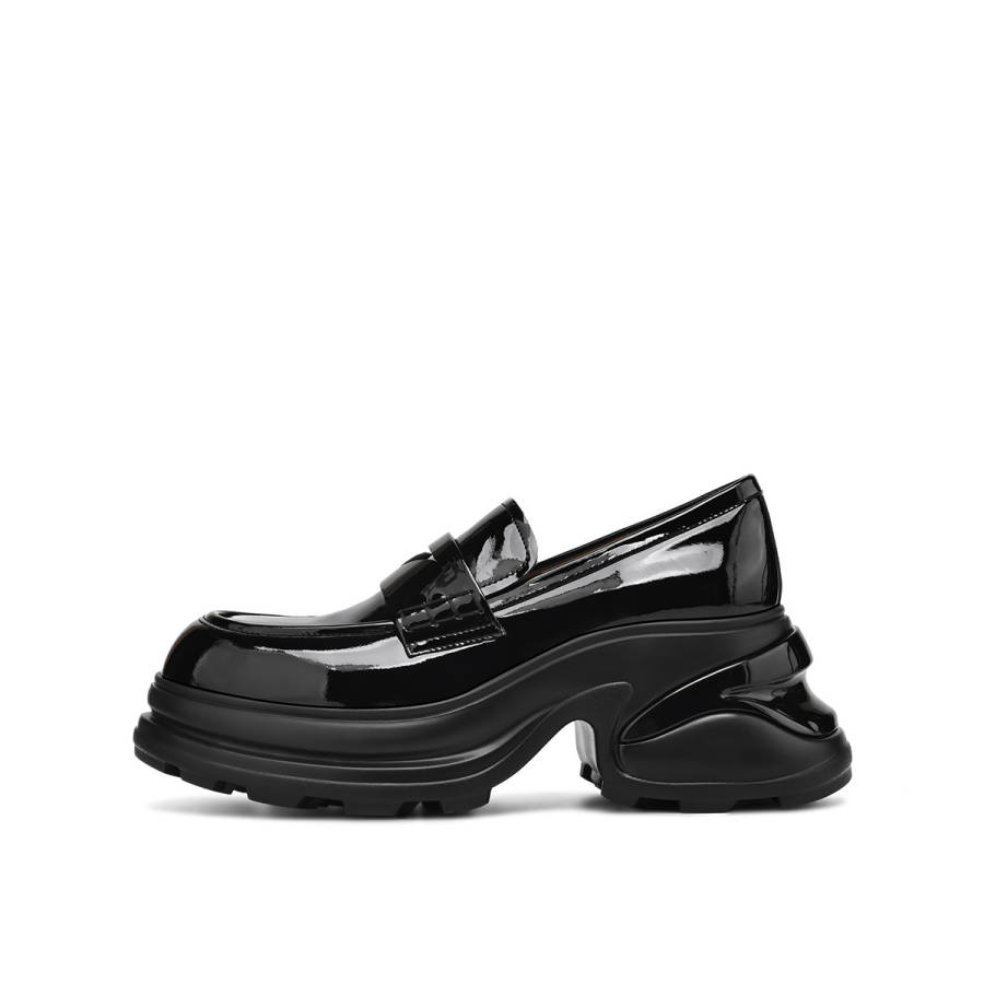 Rosa Bianca Top Grain Cow Leather High Heels 7.1cm Women's Black
