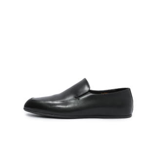 CORINNA DI MARSALA Top Grain Cow Leather Casual Loafers 1CM Women's Black