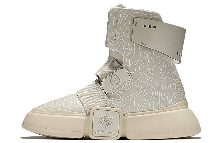 NORVINCY Ankle Boots Unisex High Top Khaki