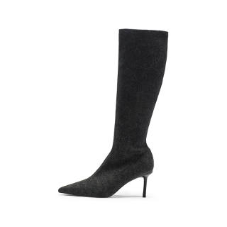 Coup De Foudre Knee high Boots 8cm Women's Black