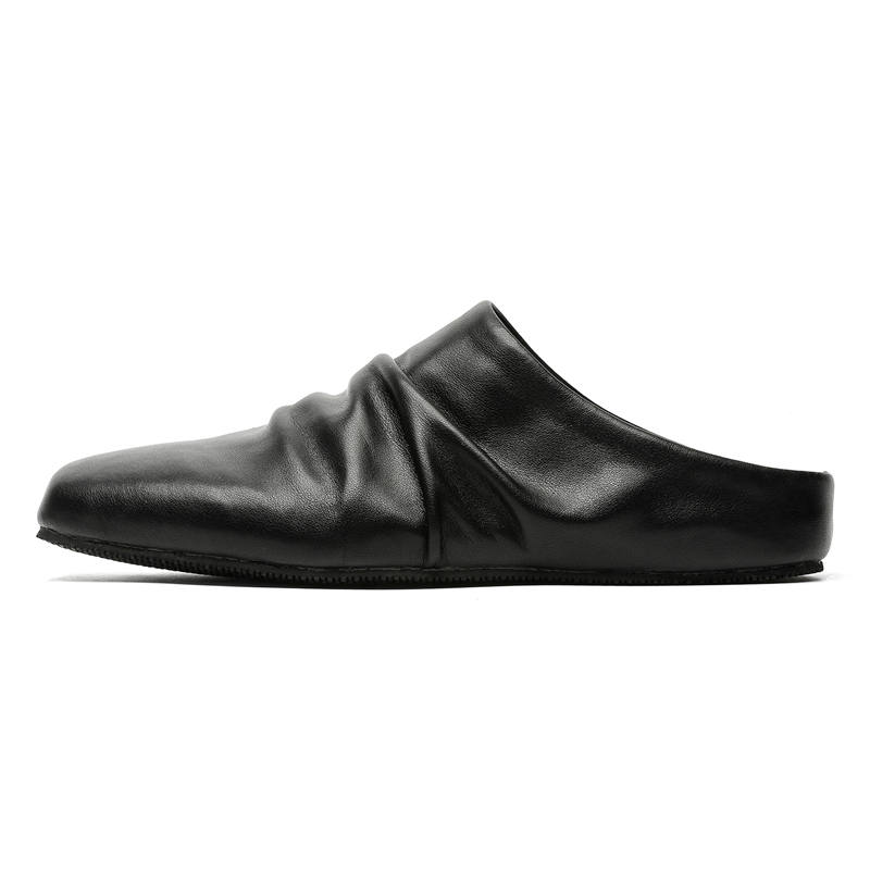 MINGYITU Slip Resistant Closed Toe Slippers Men's Black