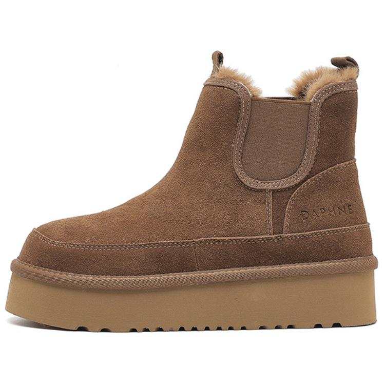 DAPHNE DAPHNE Fabric Thermal Ankle Length Snow Boots Women's