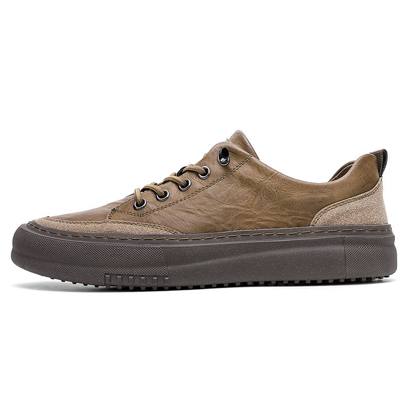 TOMAY Cow Split Leather Slip Resistant Abrasion Resistant Slip Resistant Abrasion Resistant Low top Casual Shoes Men's