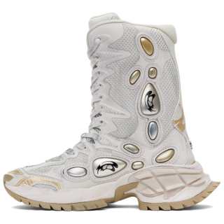 ROMBAUT NUCLEO Leather Ankle Boots Women's White Yellow