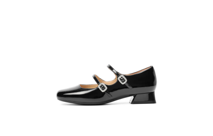 BELLE Block Heel Mary Jane Shoes Women's