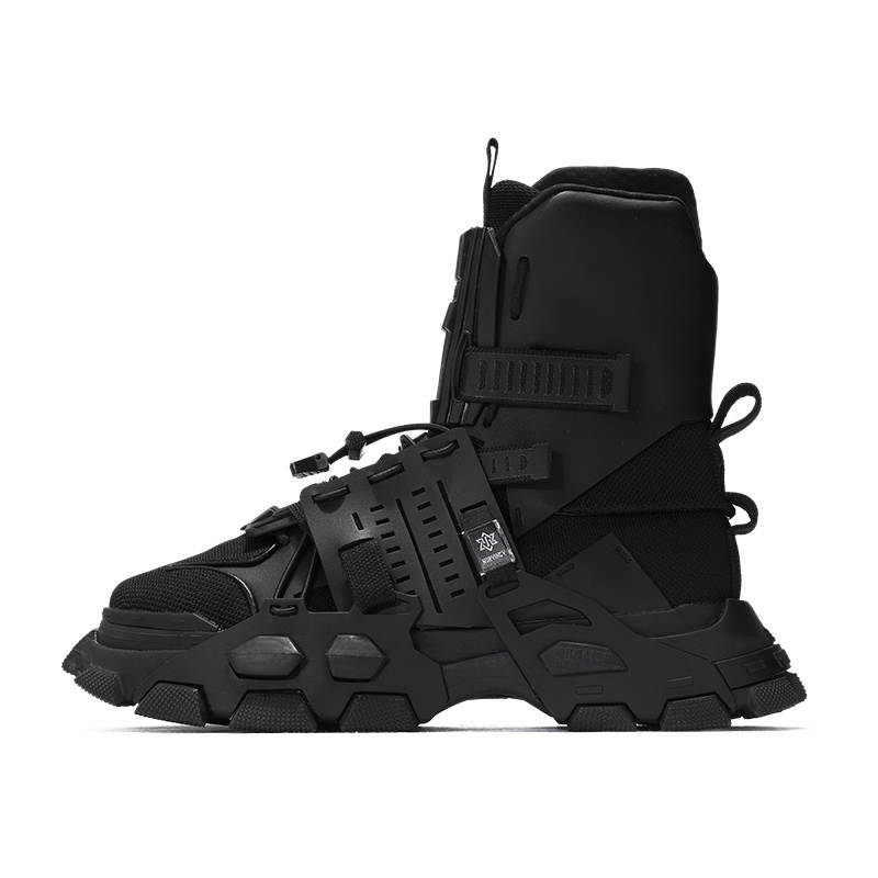 NORVINCY Synthetic Leather High top Chunky Sneakers Unisex