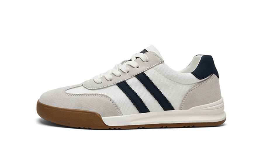 RED DRAGONFLY German Army Trainers, Unlined Shoes Low top Men's Casual Shoes Men's White Blue/Black
