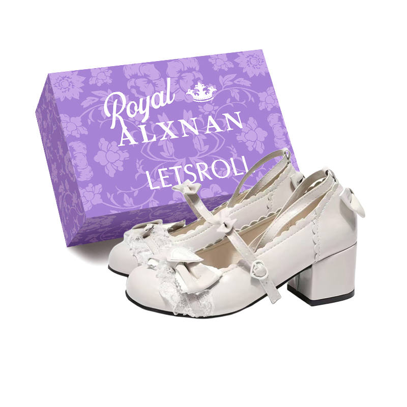 Alxnan Mary Jane Shoes Women's Beige/Pink/Blue
