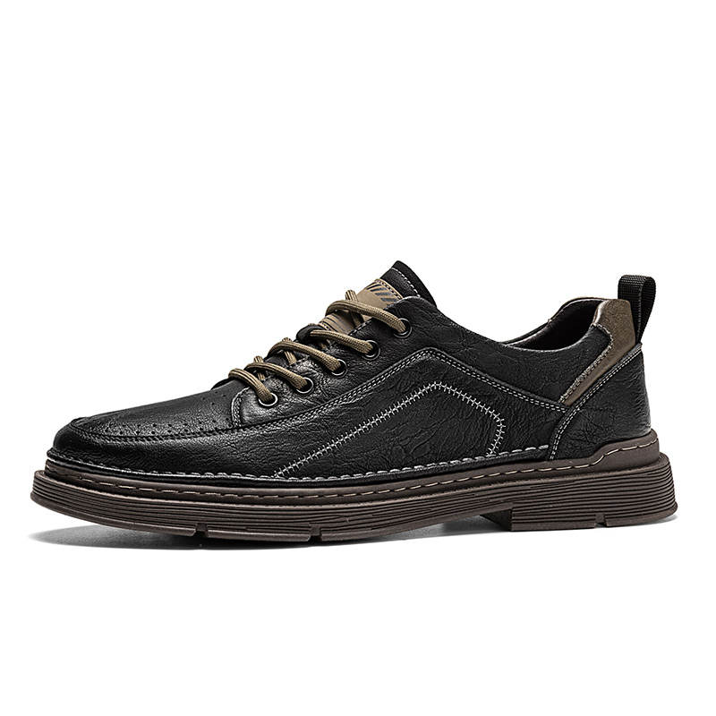 CITONGXIANSHENG Microfiber Leather Casual Shoes Men's Black