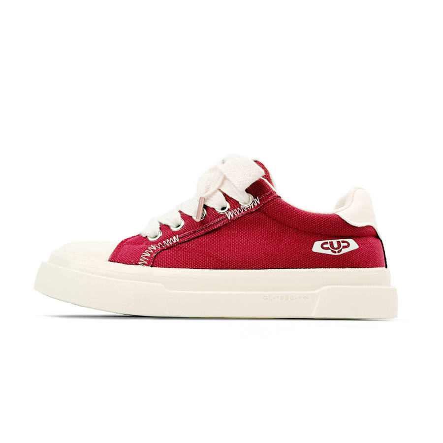 Mengsai Mengsai Coverage Cushioning Coverage Cushioning Low top Canvas Shoes Men's Angora Red