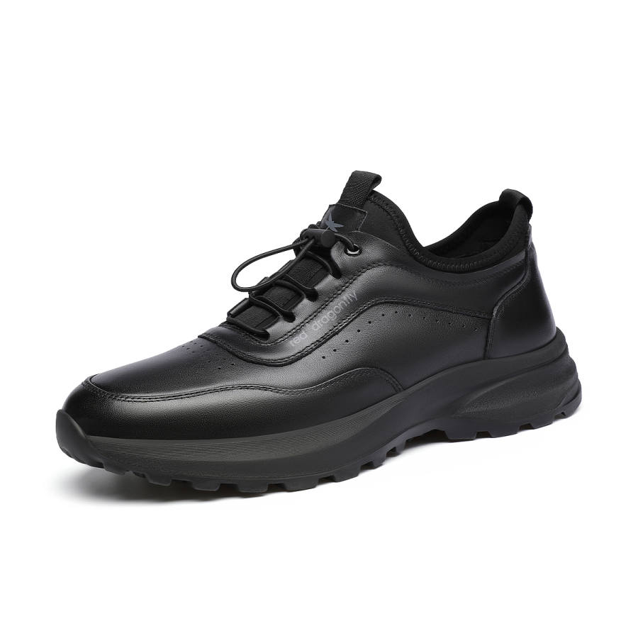 RED DRAGONFLY Business Sports Leather Shoes Height Increasing Abrasion Resistant Lightweight