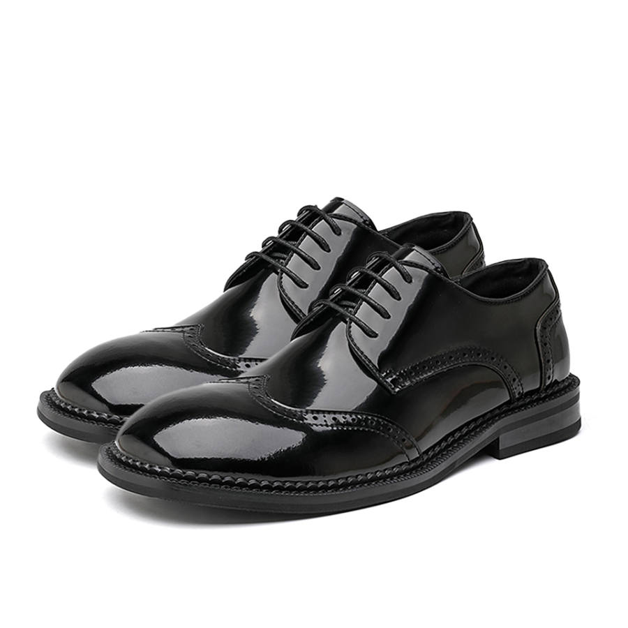 Lanza Dress Shoes Men's Low Top Black/Brown