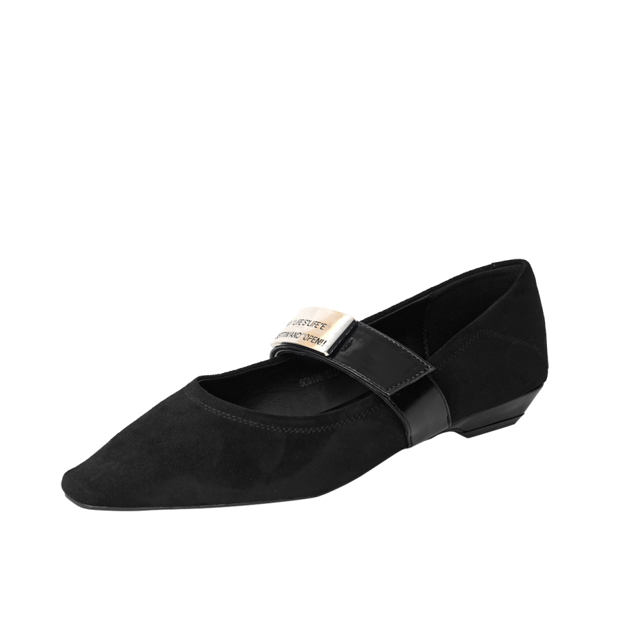 GUDIANFENGDU PU, Textile Chunky Heel Mary Jane Shoes Women's