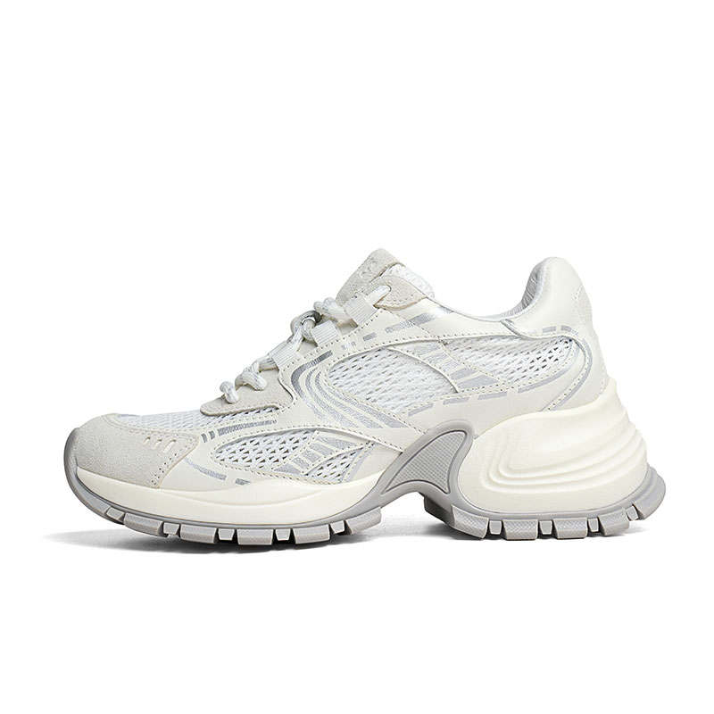 RED DRAGONFLY Height Increasing Abrasion Resistant Slip Resistant Low top Chunky Sneakers Women's