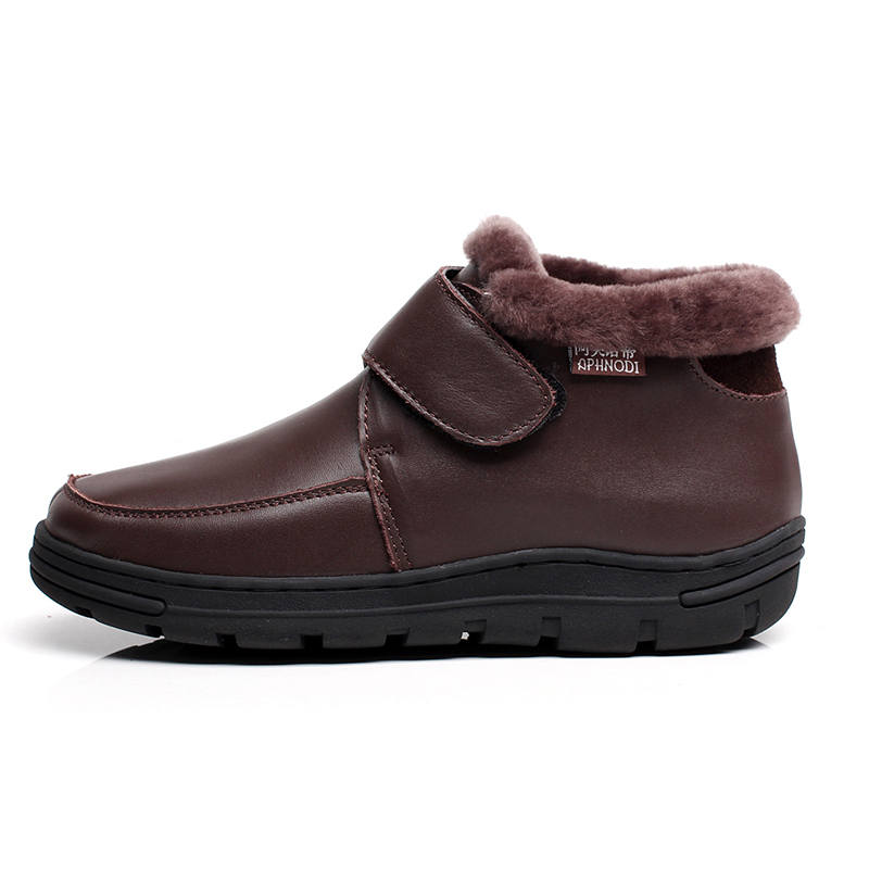 GUOLUOFEI Cow Leather Mid top Casual Shoes Women's
