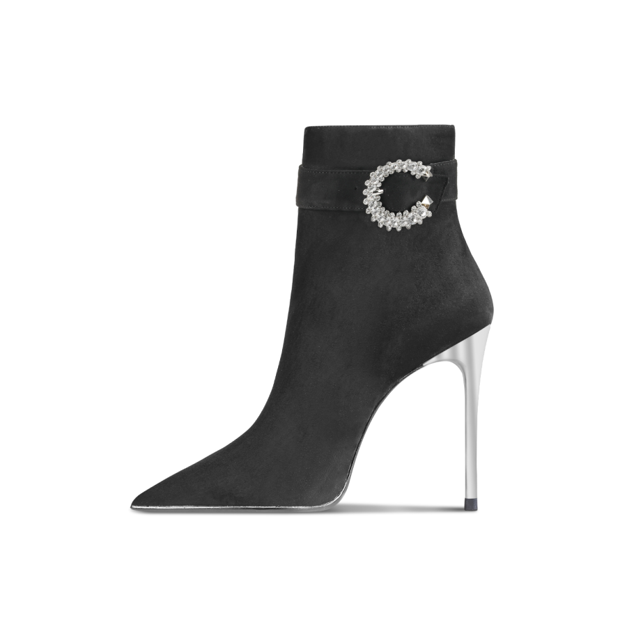 Suyymakk Suede Ankle Boots Women's Black