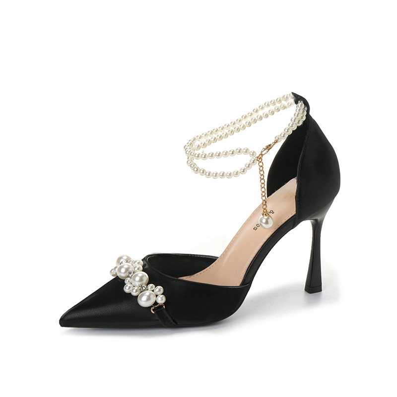 QITUMAUL Microfiber Leather Slim Heel High Heels Women's