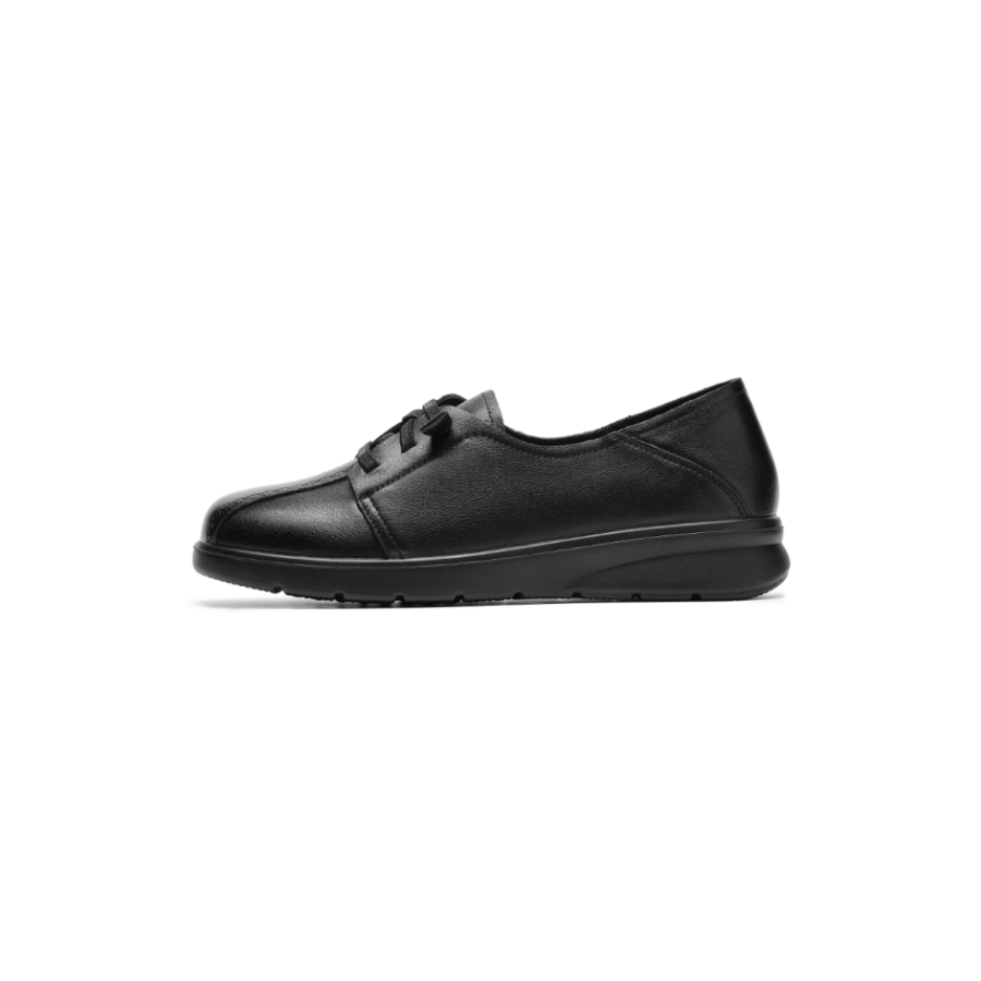 AOKANG Cow Leather Casual Shoes 1.5cm Women's Black