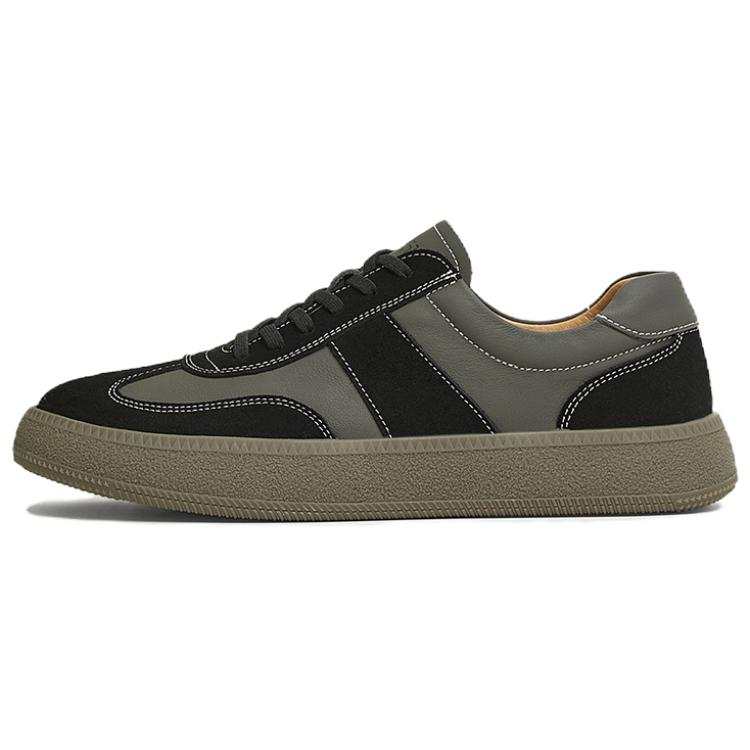 Tata Top Grain Cow Leather Slip Resistant Slip Resistant Low top Skateboard Shoes Men's