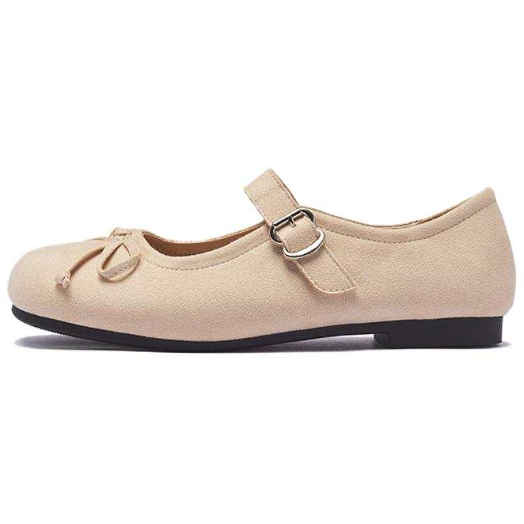 AGSDON Fabric Flat Mary Jane Shoes 2cm Women's