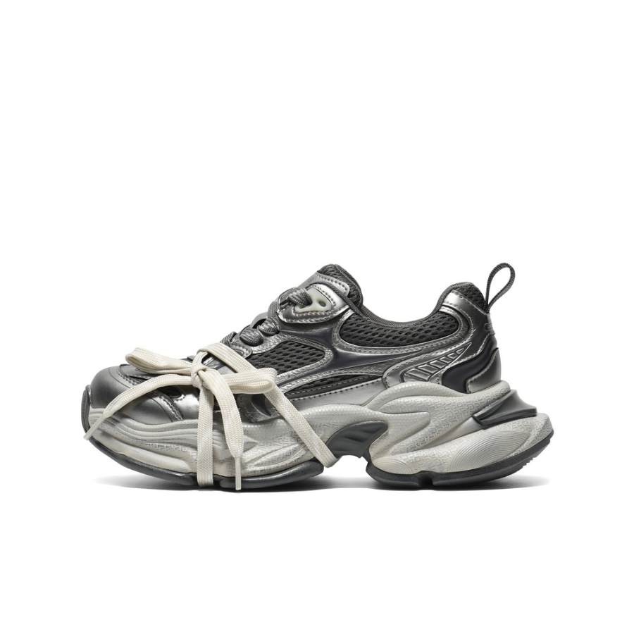 BELLE BELLE Textile, Artificial Leather Low top Chunky Sneakers Women's