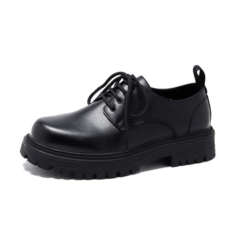V05 Casual Leather Shoes Men's Low Top Black, Brown