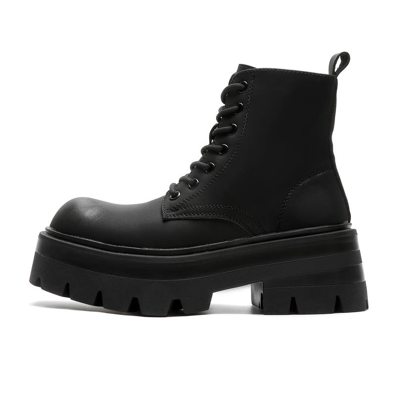 ZHENRAN ZHENRAN 8cm Height Increasing Biker Boots Combat Boots Unisex