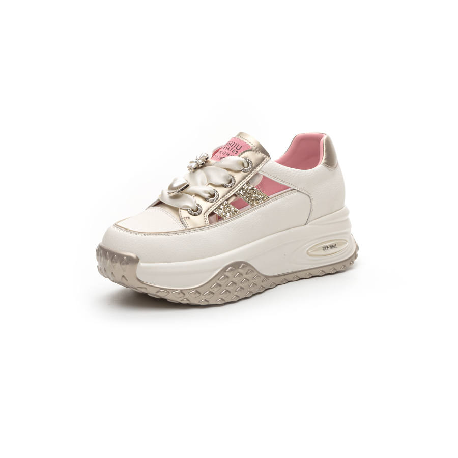 WEIMEIZHIMI Microfiber Leather Height Increasing Height Increasing Low top Casual Shoes Women's