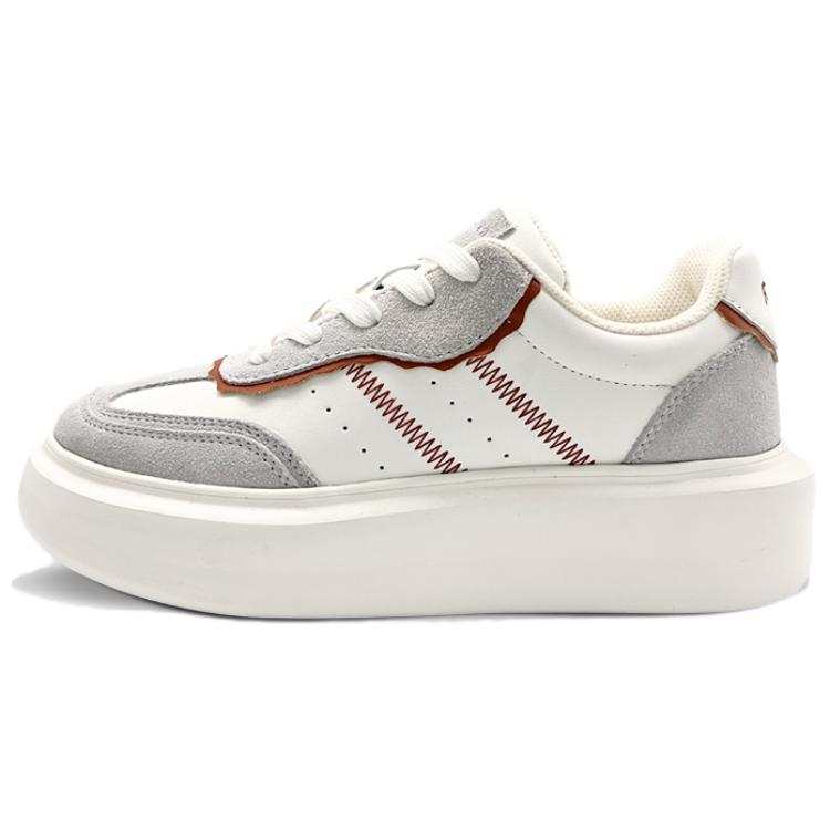 QIANJIN Low top Skateboard Shoes Women's Ecru