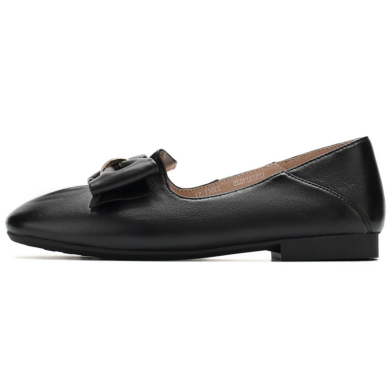AOKANG Sheepskin Casual Shoes Women's Black