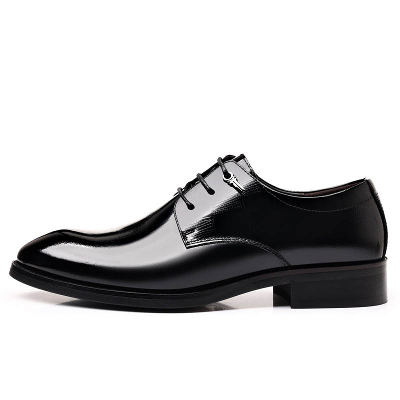 SHUPATE Top Grain Cow Leather Dress Shoes Men's Black
