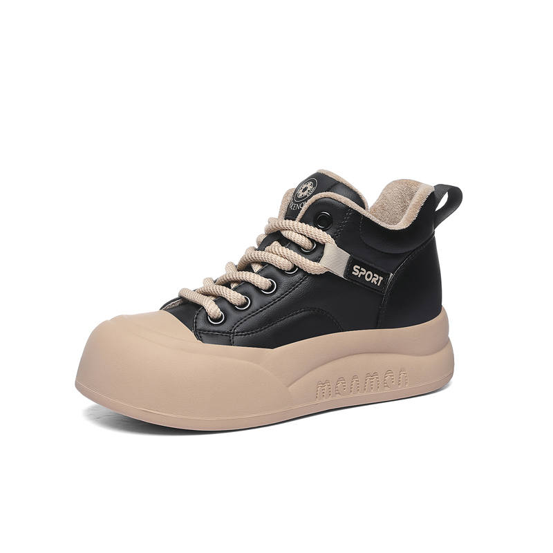 JINSITU Microfiber Leather Thermal Slip Resistant Cushioning Abrasion Resistant Mid top Skateboard Shoes Women's