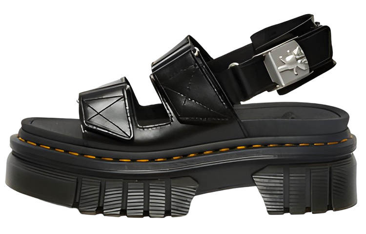 Dr.Martens HEAVEN MJ x Dr.Martens Ricki 2 Strap Leather Fashion Sandal Women's Black