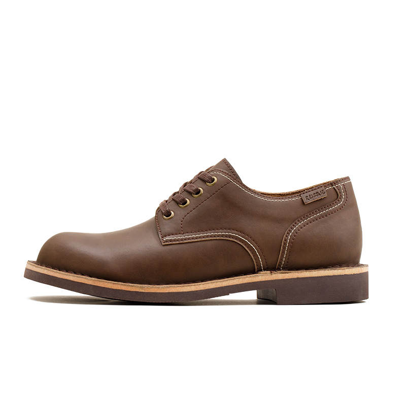 MADEN Casual Leather Shoes Height Increasing Men's Tan