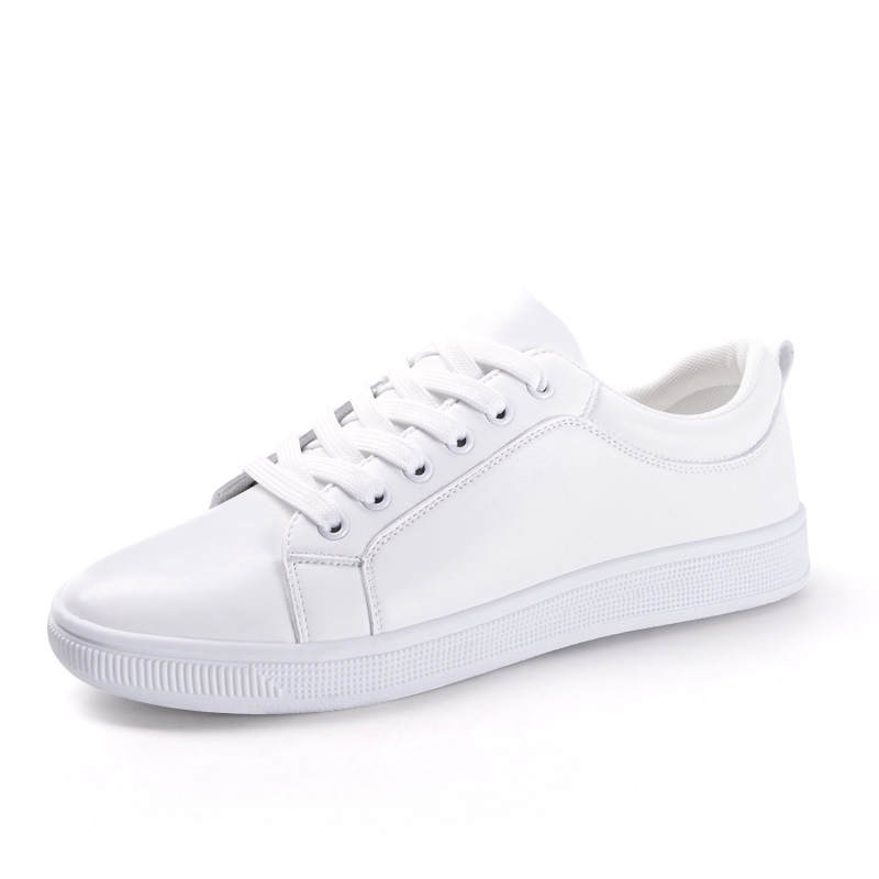 AOKANG Microfiber Leather Lightweight Breathable Low top Skateboard Shoes Men's White