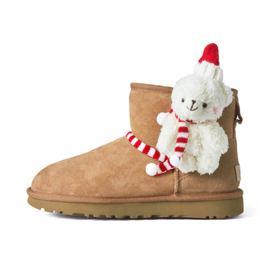 UGG Xiao Litchi Paste, Yidu Sheepskin Thermal Abrasion Resistant Short Snow Boots Women's Caramel
