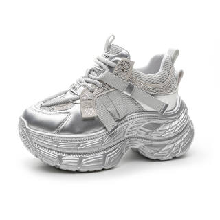 WEIMEIZHIMI Microfiber Leather Breathable Low top Chunky Sneakers Women's