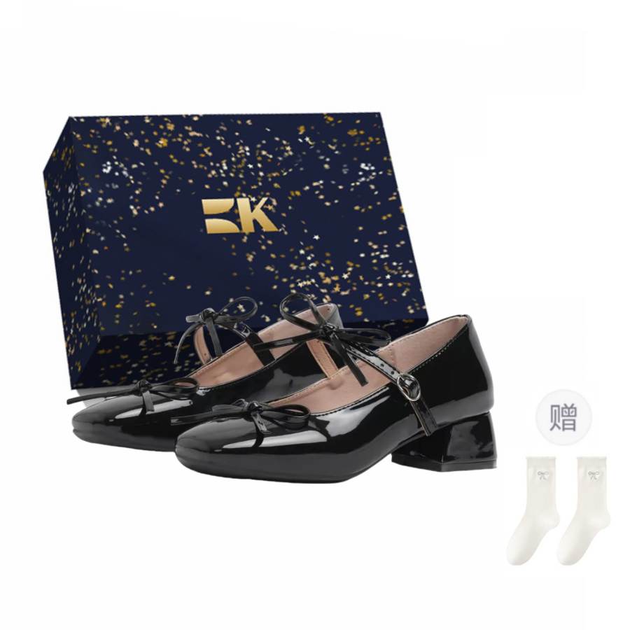 Boldi Kuki Synthetic Leather Chunky Heel Mary Jane Shoes Women's