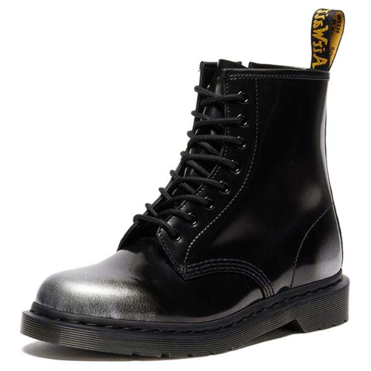 Dr.Martens Dr.Martens 1460 Cow Leather Short Combat Boots Unisex Silver Black