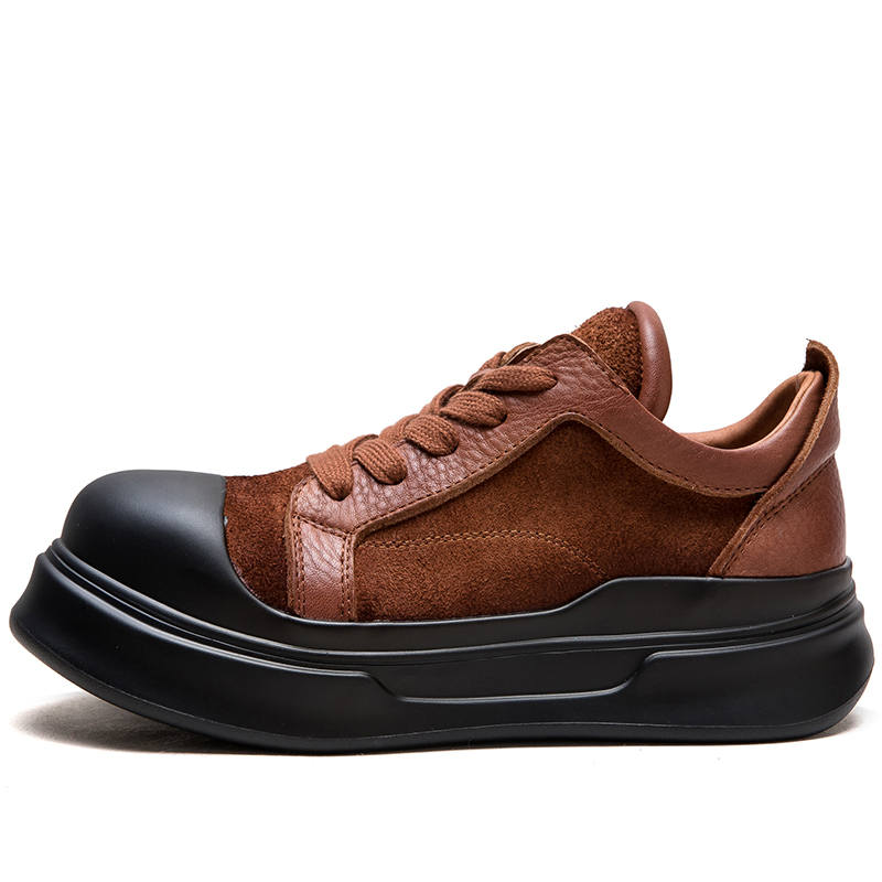 JIEZHOU Top Grain Cow Leather Low top Casual Shoes Women's