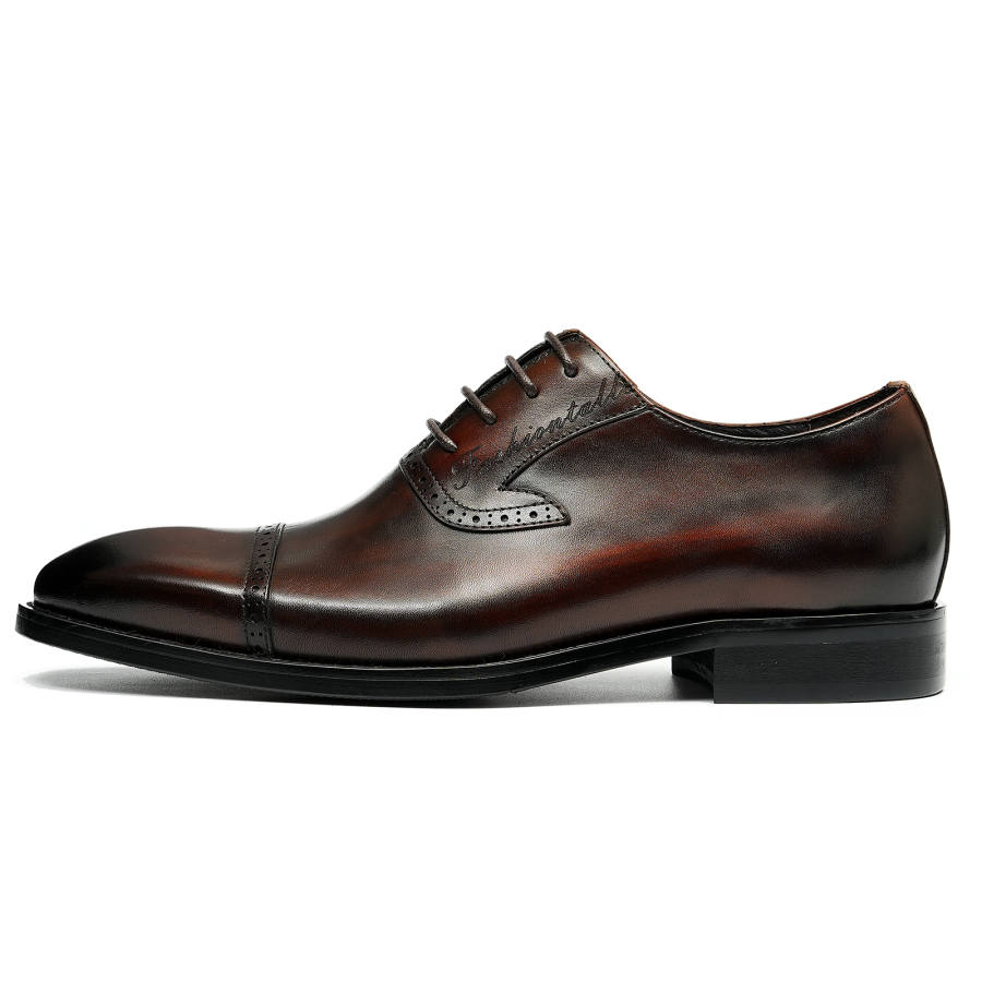 ASTON M.JAZZ Top Grain Cow Leather Dress Shoes Men's