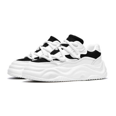 JIANDONG Cow Split Leather Height Increasing Lightweight Breathable Slip Resistant Low top Skateboard Shoes Men's