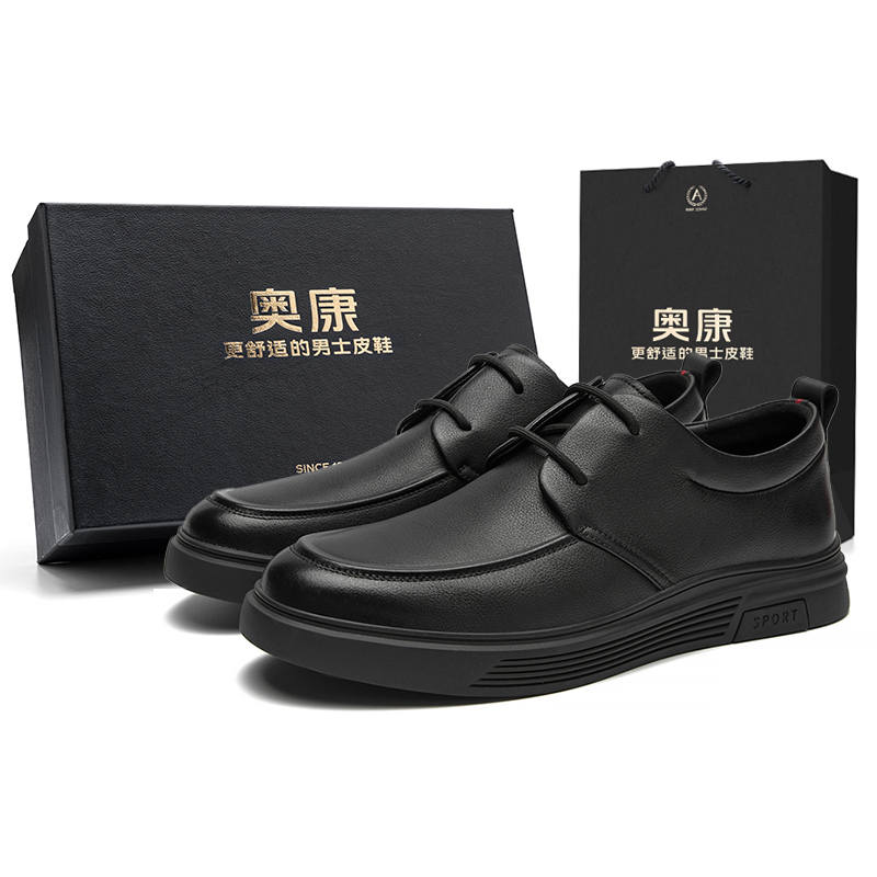 AOKANG Dress Shoes Men's Low Top Black