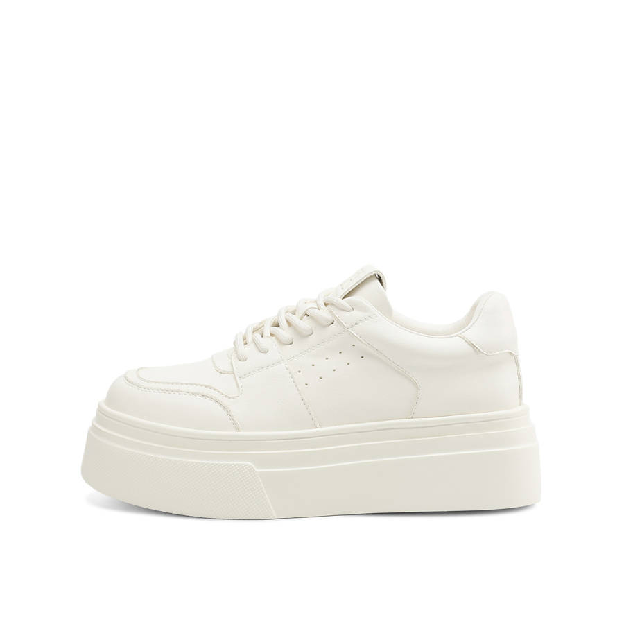 Rosa Bianca Top Grain Cow Leather Low top Skateboard Shoes Women's Ecru