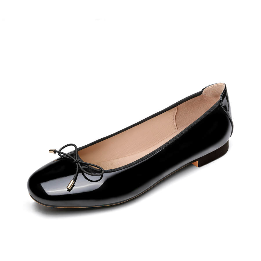 QUICHESHOES Microfiber Leather Casual Shoes Women's Black