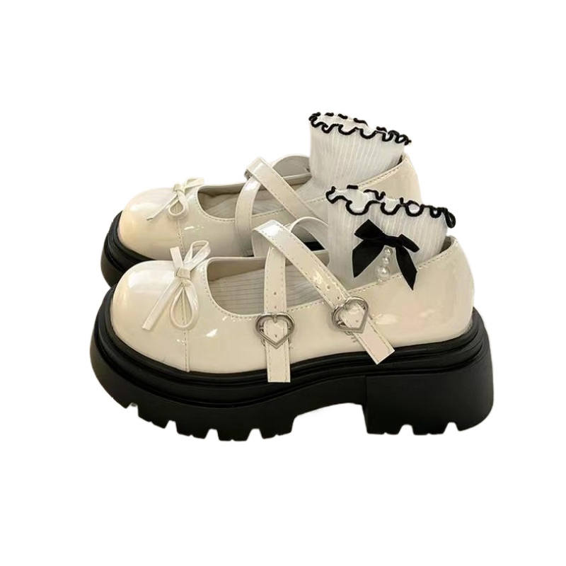 Medd Medd Microfiber Leather Platform Classic Mary Jane Shoes Women's
