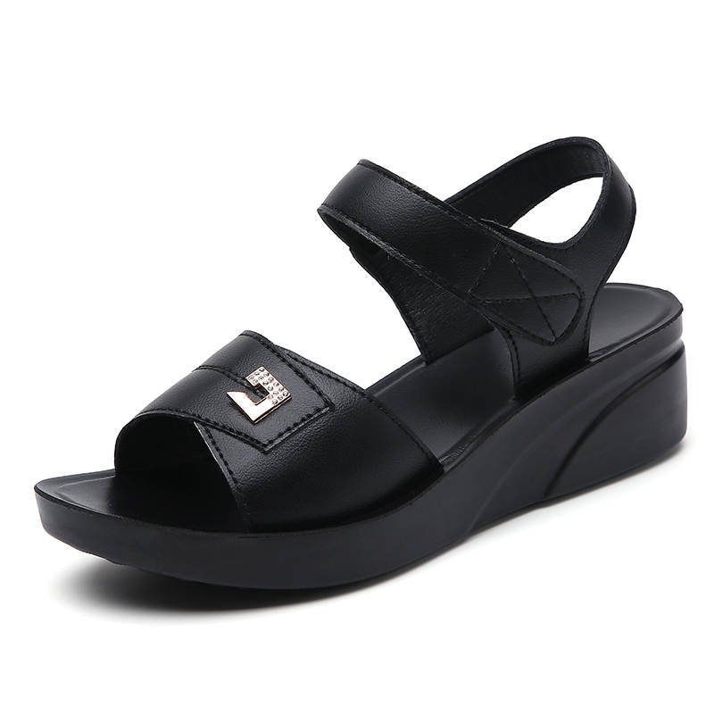 Reivantix Reivanti Pu One Strap Sandals Women's Black