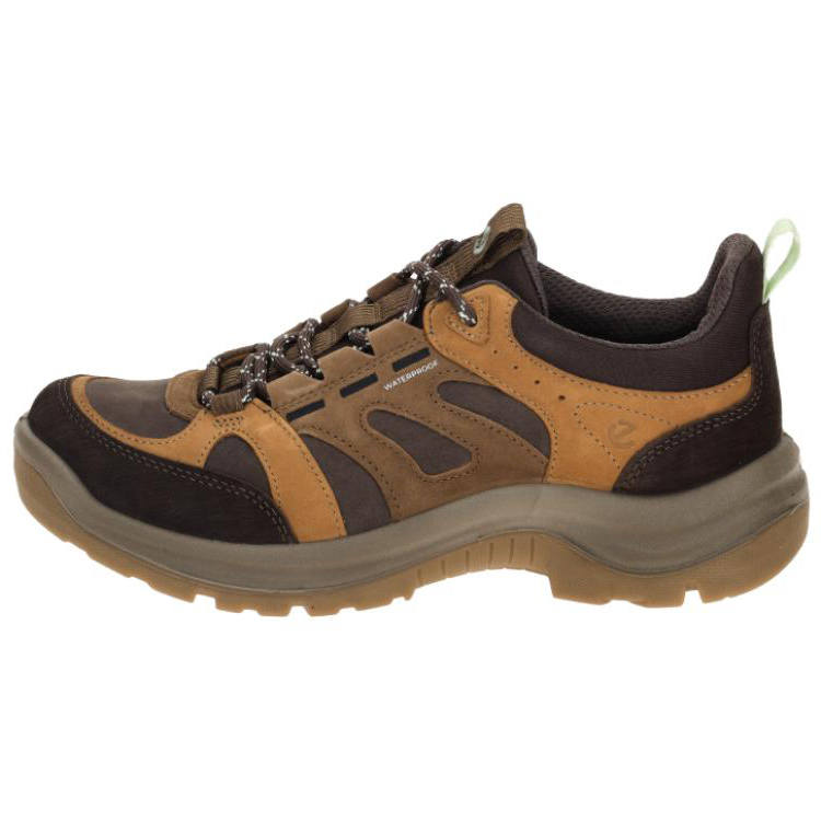 Ecco OFFROAD Leather Slip Resistant Waterproof Non Slip And Waterproof Low top Mountaineering Shoes Women's Brown