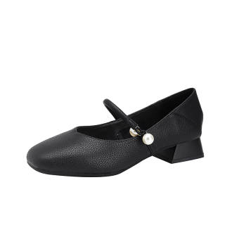 JIUXINGDAO Mary Jane Shoes Women's Apricot, Milk Coffee